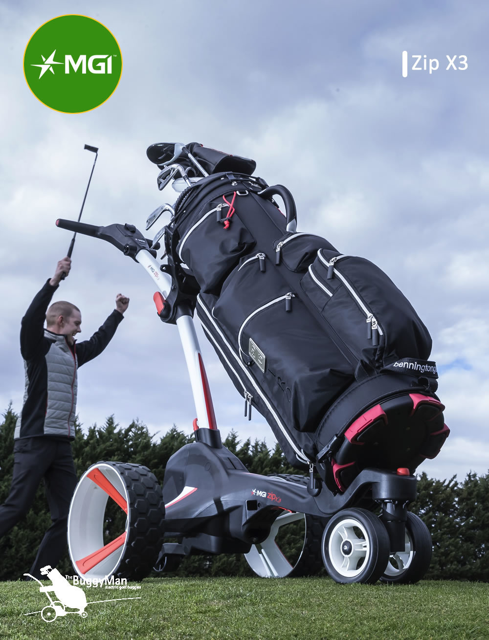 mgi zip navigator motorised lithium golf buggy